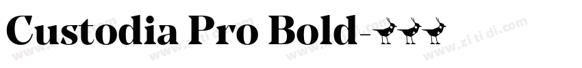 Custodia Pro Bold字体转换